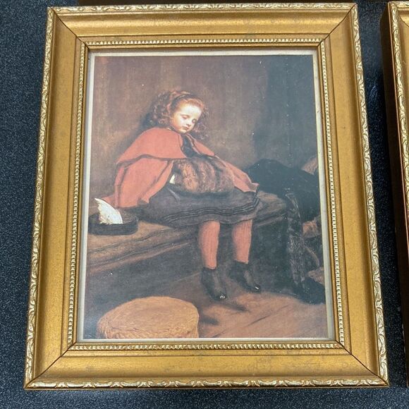 Miniature Victorian Style Framed Prints Children Portraits Wall Art Gallery - Picture 2 of 6